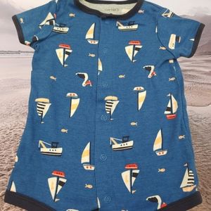 #1105-6 boat Romper 3m 6m